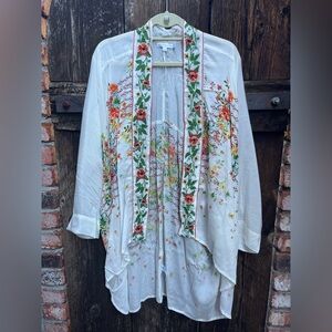 Love Kyla Floral Embroidered Kimono Blouse